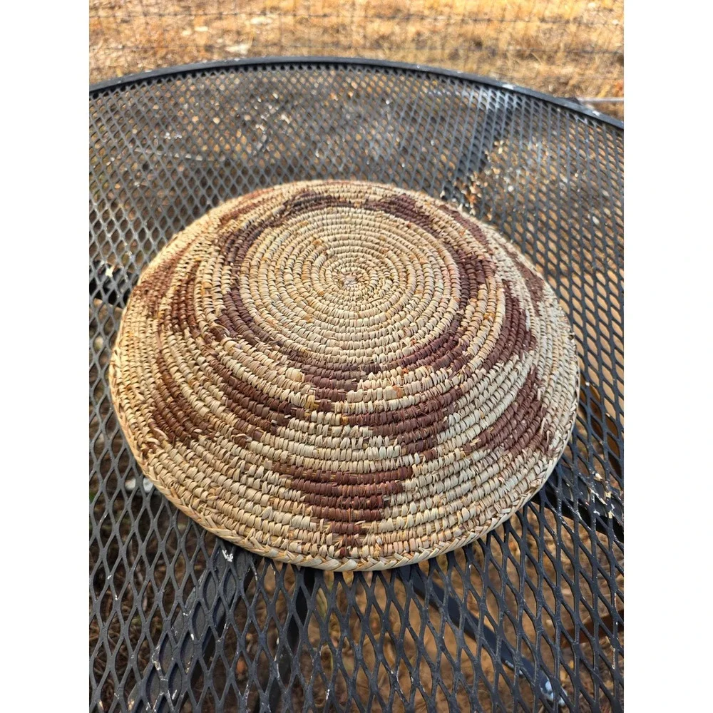 Handwoven Coiled Basket Bowl 15.5